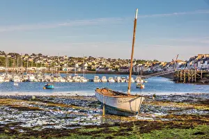 Ship Prints: Sailboat at low tide in the harbor of Camaret-sur-Mer