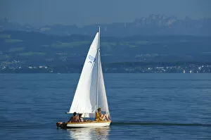 Images Dated 18th March 2011: Sailing boat near Hagnau, Lake Constance, Baden-Wuerttemberg, Germany