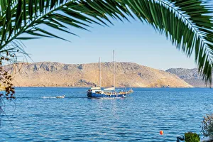 Symi Prints: A sailing boat in Symi, Dodecanese Islands, Greece