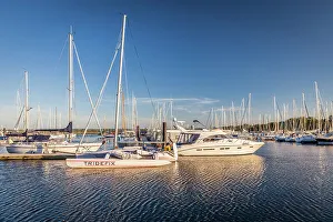 Elegant Prints: Sailing boats in the Marina Weisse Wieck in Boltenhagen