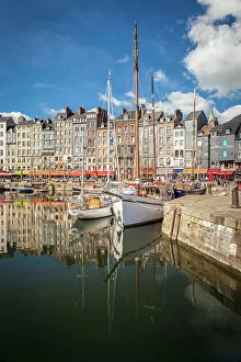 Calvados Gallery: Sailing boats in the old port of Honfleur, Calvados, Normandy, France