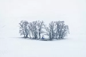 Images Dated 10th March 2022: Saint Barbora Chapel in winter, Strazovice, Hodonin District, South Moravian Region, Moravia