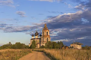 Belltower Prints: Saint Basil the Great church on Yedka, 1721, Kulemesovo, Vologda region, Russia