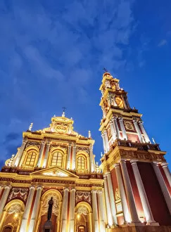 Images Dated 29th September 2017: Saint Francis Church, twilight, Salta, Argentina