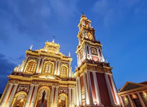 Images Dated 29th September 2017: Saint Francis Church, twilight, Salta, Argentina