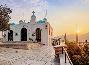 Athina Prints: Saint Georges Chapel at sunrise, Athens, Attica, Greece
