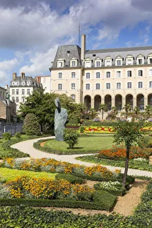 Saint-Georges palace and ornate gardens, Rennes, Ille-et-Vilaine, Brittany, France