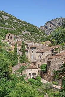 Images Dated 12th December 2022: Saint-Guilhem-le-Desert, Herault, Languedoc-Roussillon, Occitanie, France