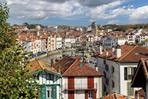Basque Prints: Saint-Jean-de-Luz town and port, Pyrenees-Atlantiques, Nouvelle Aquitaine, France