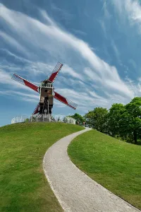 Belgium Prints: Saint-Jean Windmill, Bruges, Belgium