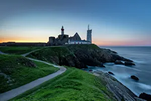 Saint-Mathieu Lighthouse at Sunrise, Plougonvelin, Finistere, Brittany, France