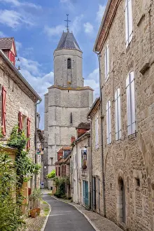 Dordogne Prints: Saint-Maur church, Martel, Les Plus Beaux Villages de France (The Most Beautiful Villages of France)