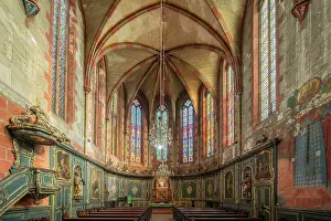Alsace Lorraine Prints: Saint Pierre le Jeune protestant church, Strasbourg, Alsace, Bas-Rhin, Grand Est, France