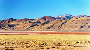 High Altitude Prints: Salar de Pocitos framed by mountains, Puna de Atacama, Argentina