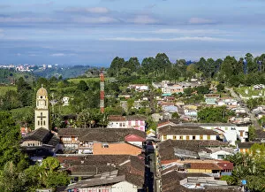 Images Dated 7th December 2018: Salento, elevated view, Quindio Department, Colombia