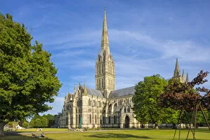Images Dated 25th June 2020: Salisbury Cathedral, Salisbury, Wiltshire, England, UK