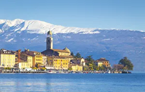 Garda Prints: Salo city on Garda Lake. Brescia Province, Lombardy, Italy