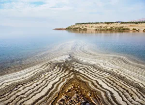 Geological Prints: Salt Formations on the shore of the Dead Sea, Karak Governorate, Jordan