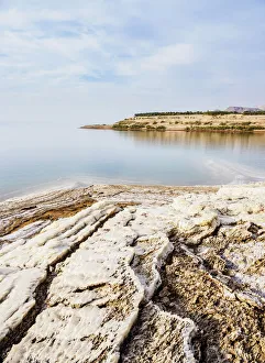 Salt Formations on the shore of the Dead Sea, Karak Governorate, Jordan