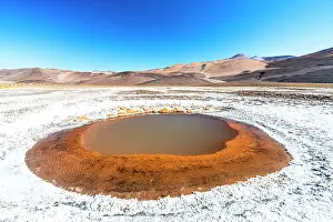 Salt Pond Prints: Salt lagoon, Ojos del Campo, Salar de Antofalla, Puna, Catamarca, Argentina