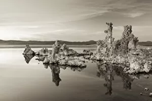 Mono Lake Collection: Salt pillar formations at sunset, South Tufa, Mono Lake, California, USA
