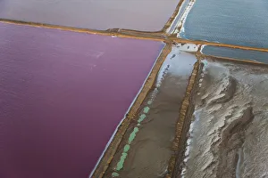 Images Dated 12th August 2010: Salt works, aerial view, Namib Desert, Namibia