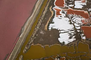 Images Dated 12th August 2010: Salt works, aerial view, Namib Desert, Namibia