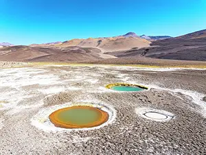 Salt Pond Prints: Saltwater ponds, Ojos del Campo, Salar de Antofalla, Puna, Catamarca, Argentina