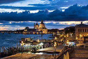 Time Of Day Prints: Salute at Twilight, Venice, Italy