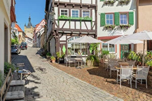 Images Dated 23rd May 2023: Salzgasse with a view of the Blue Tower, Bad Wimpfen, Neckartal Valley, Burgenstrasse