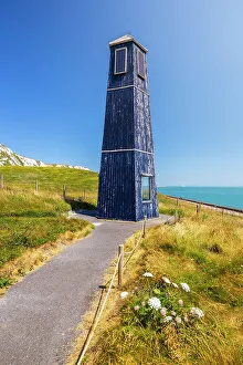 Walking Trail Prints: Samphire Hoe solar towerhouse, Samphire Hoe, Dover, Kent, England, United Kingdom