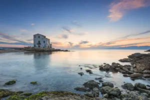 San Elaa at sunrise Europe, Italy, Sicily region, Palermo district, San Elaa city