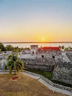 Yucatan Prints: San Felipe Fort and Bacalar Lagoon at sunrise
