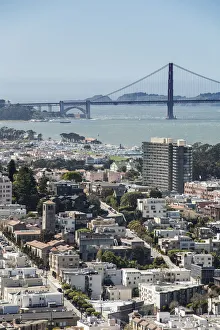 San Francisco, California. USA. A view of the Golden Gate Bridge in the San Francisco