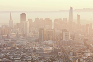 San Francisco Prints: San Francisco from Twin Peaks at dawn, San Francisco, Califormia, USA