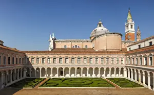 San Giorgio Maggiore cloister, Giorgio Cini Foundation. Venice, Veneto, Italy, Europe