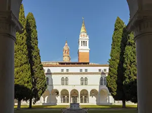Peter Fischer Prints: San Giorgio Maggiore cloister, Giorgio Cini Foundation. Venice, Veneto, Italy, Europe