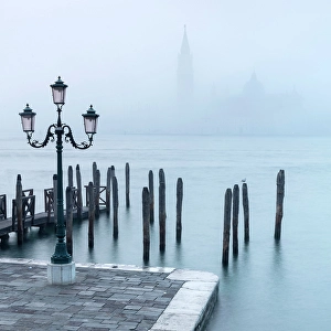 Lagoon Prints: San Giorgio Maggiore in the mist, from San Marco, Venice, Italy