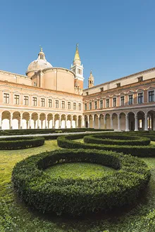 San Giorgio Monastery, Venice, Veneto, Italy. The garden and the Palladian cloister