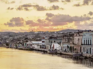 San Juan River at sunset, elevated view, Matanzas, Matanzas Province, Cuba