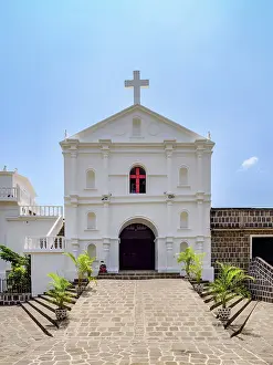 Guatemalan Prints: San Pedro Church at the Central Park, San Pedro La Laguna, Solola Department, Guatemala