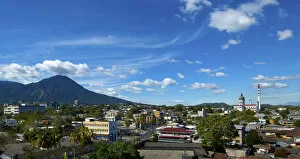 Images Dated 21st May 2013: San Salvador, El Salvador, Iconic El Picacho Peak, San Salvador Volcano, Iglesia Maria