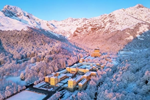 Oropa Prints: Sanctuary of Oropa, Biella, Biella district, Piedmont, Italy