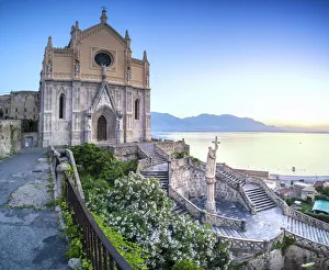Sanctuary on San Francesco at sunrise. Europe, Italy, Lazio, Latina province, Gaeta