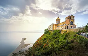 Sanctuary on Tindari. Europe, Italy, Messina province, Sicily, Patti