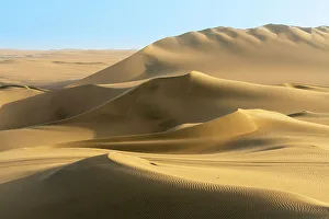 Atacama Prints: Sand dunes in desert near Huacachina oasis at sunset