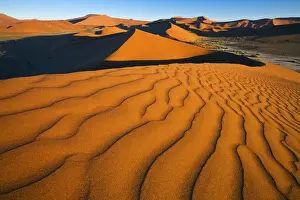 Dune Prints: Sand dunes at Soussusvlei, Namib-Naukluft National Park, Namibia, Africa