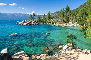 State Park Prints: Sand Harbor State Park at Lake Tahoe, Sierra Nevada, Nevada, USA
