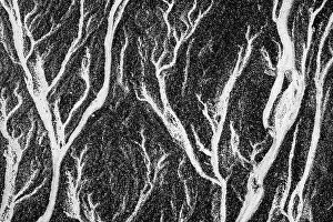 January Prints: Sand pattern abstract on a beach, Devon, England. Winter (January) 2019