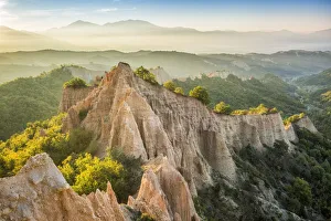Bulgaria Prints: Sand Pyramids at sunrise, Rozhen, Bulgaria